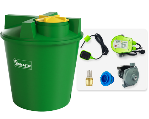 Combo estanque vertical 1300 lts + kit bomba 1 hp fabricacion  italiana